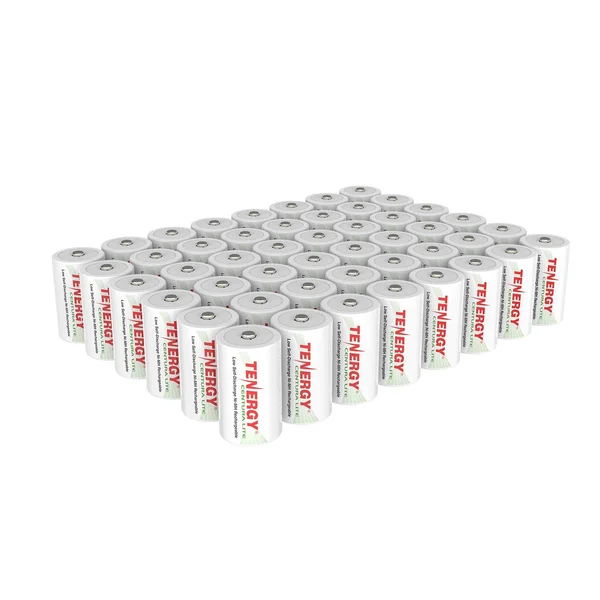48pcs Tenergy Centura Lite NiMH D 1.2V 3000mAh Rechargeable Batteries