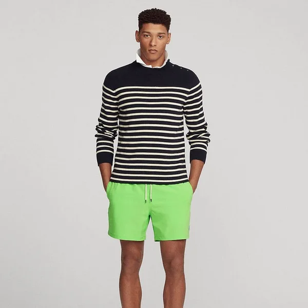 Ralph Lauren Men's 5.75-Inch Traveler Classic Swim Trunk - Size M in Kiwi Lime