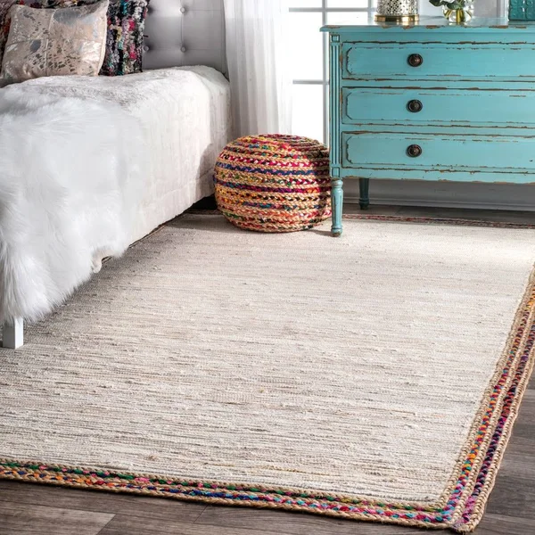 nuLOOM Braided Darline Light Blue 6& x 9& Area Rug