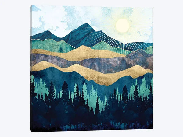 SpaceFrog Designs Canvas Art Prints - Blue Forest