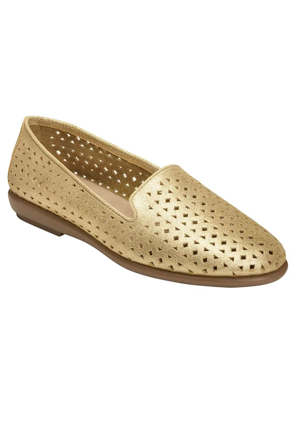 Aerosoles Women's You Betcha Slip-On - Size: 5, Gold Suede