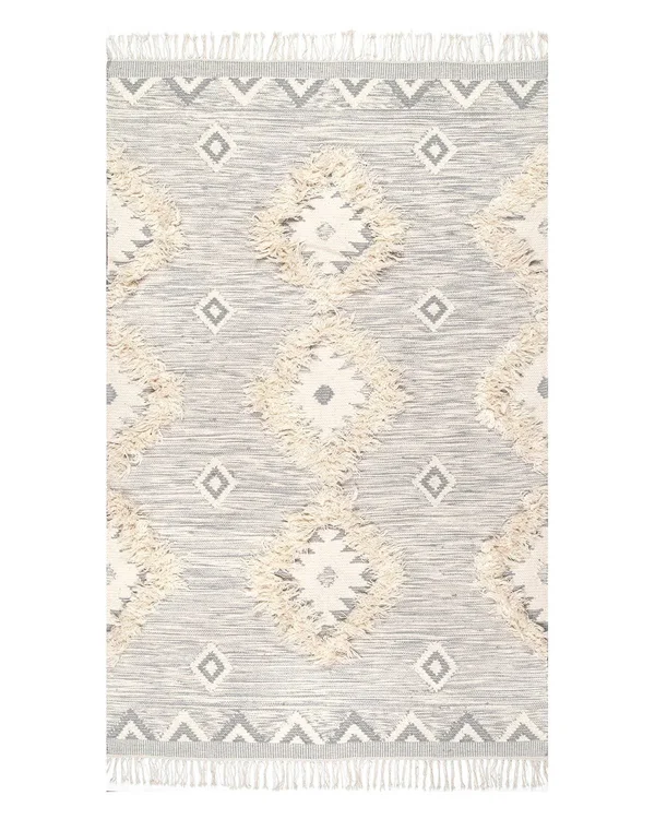 nuLOOM Savannah Tribal Light Gray 2 ft. 8 in. x 10 ft. Runner Rug