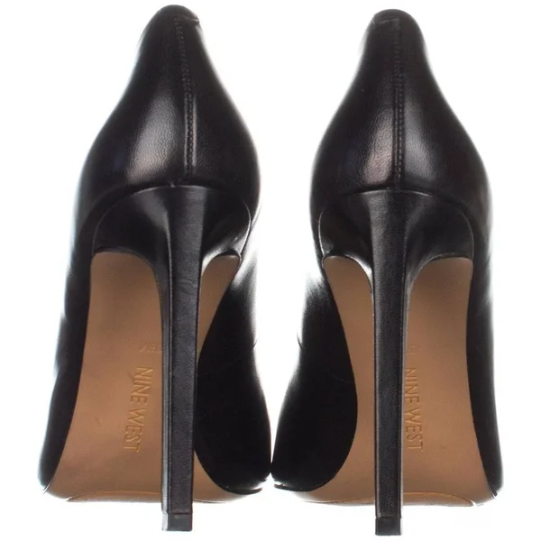 Nine West Women's Tatiana Dress Pumps, Black Leather, 8.5
