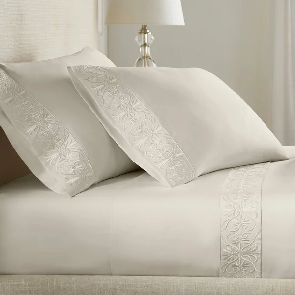 Ariane Sheet Set, 100% Giza Egyptian Cotton, Twin, Linen