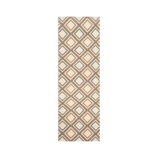 Safavieh Dhurries Ivory, Blue Area Rug; 5' x 8'