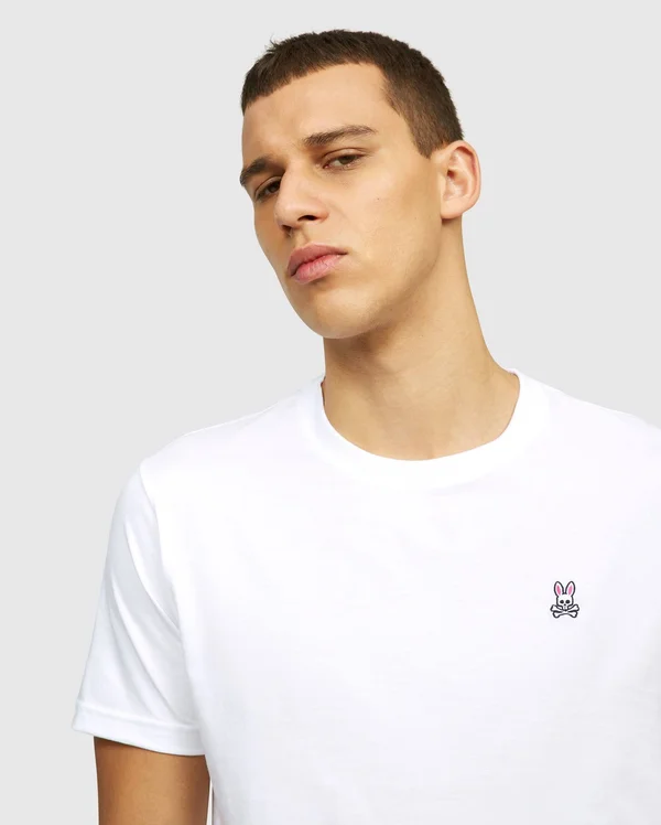 Psycho Bunny Classic Crew Neck T Shirt White