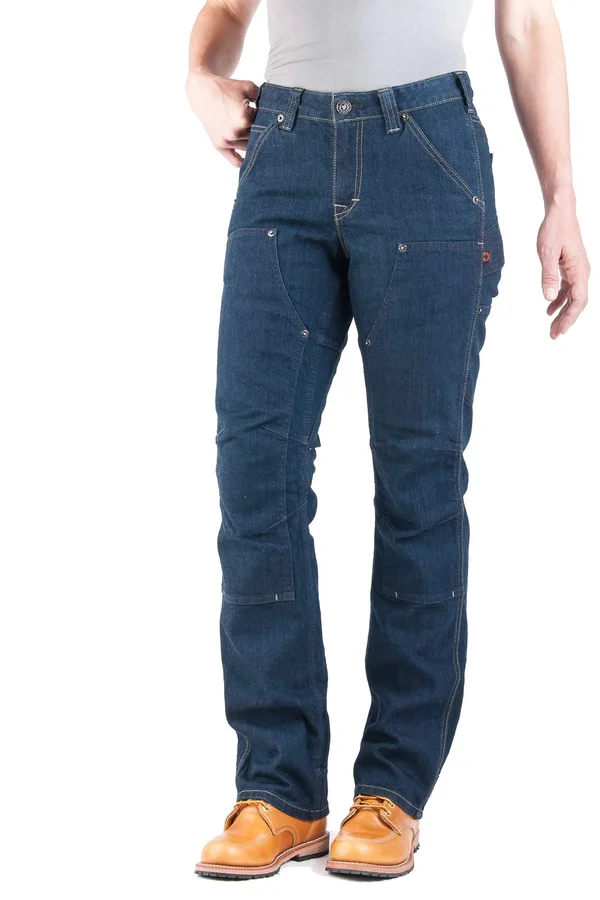 Dovetail Workwear Womens Britt Utility Stretch Denim Indigo