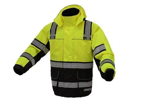 Onyx 3-in-1 Performance Winter Parka Jacket with Reflective Tape - Black, 4X-Large, Brite Safety