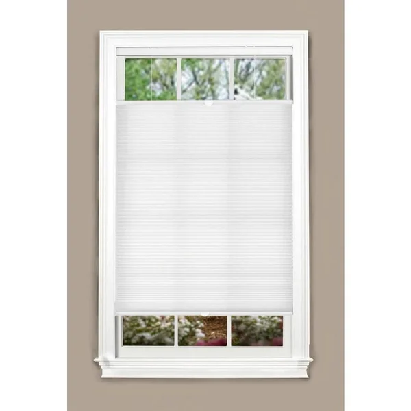 Allen + Roth Top Down Bottom Up 35-in x 64-in White Light Filtering Cordless Cellular Shade Polyester - TDLFWT350640