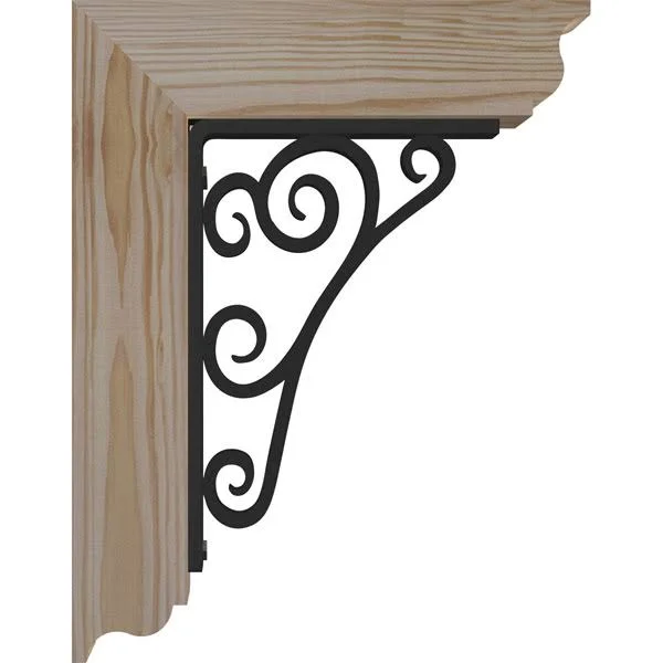 Ekena Millwork 3 1/2 inchw x 9 1/2 inchd x 12 inchh Tristan Traditional Ironcrest Smooth BRACKET, Douglas Fir (2 inchw x 5 1/2 i