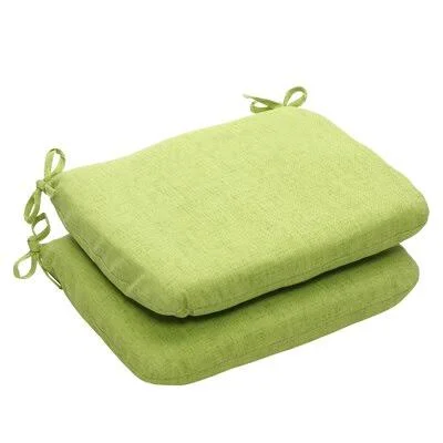 Siu Indoor/Outdoor Dining Chair Cushion Winston Porter Fabric: Green Textured Solid