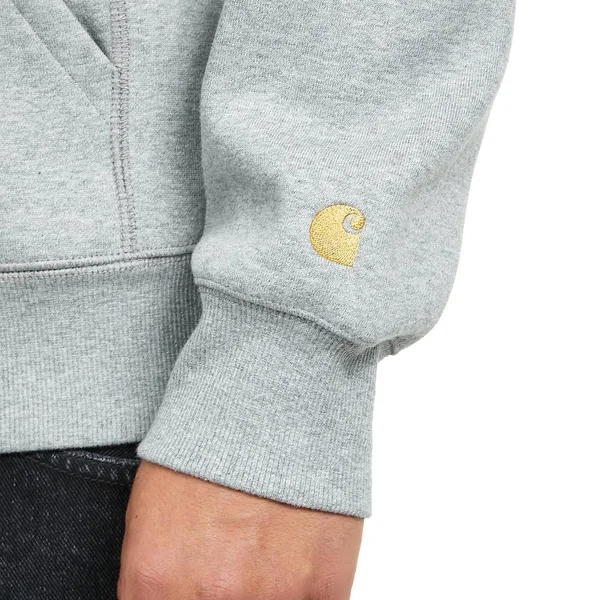 Carhartt WIP Hooded Chase Jacket - Grey Heather, Gold - M - Men