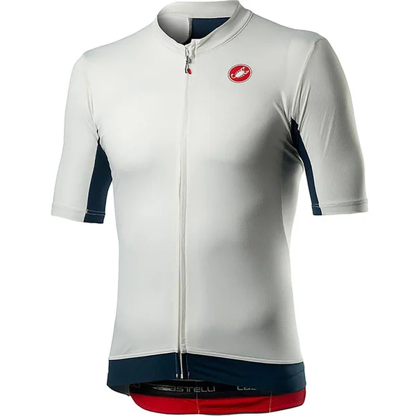 Castelli Vantaggio Jersey - Men's Ivory/Dark Infinity Blue, L