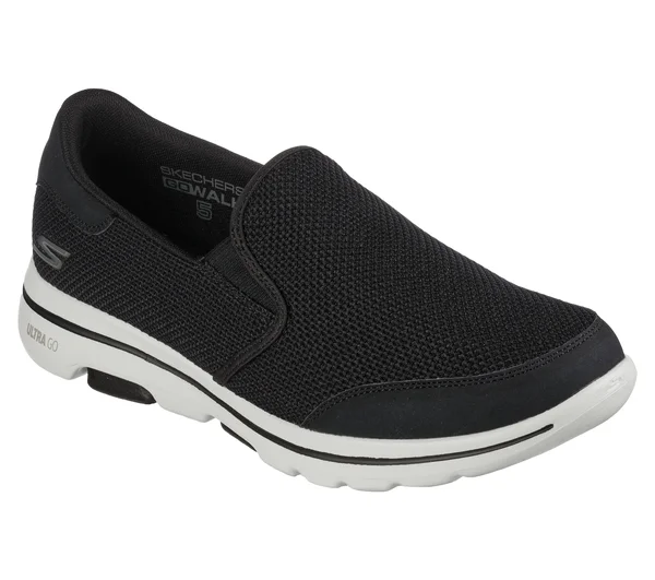 Skechers Men's GOwalk 5 - Beeline Walking Shoes - Black/White, 8.5