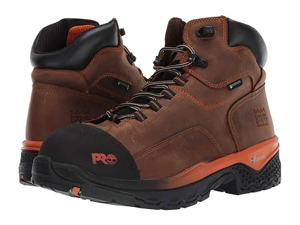 Timberland Pro Men's 6 in. Bosshog Composite Toe Waterproof Work Boot - Brown/Orange