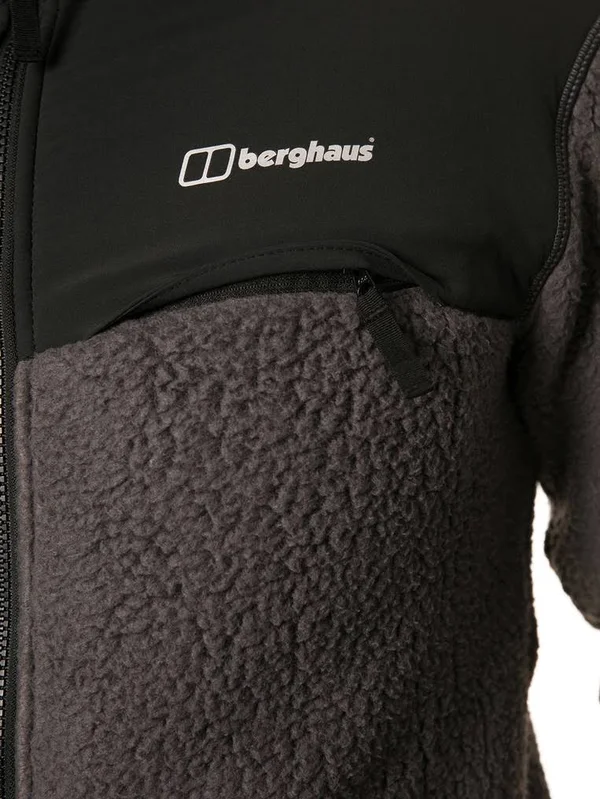 Berghaus Syker Mens Fleece Jacket Grey Pinstripe/Jet Black XL