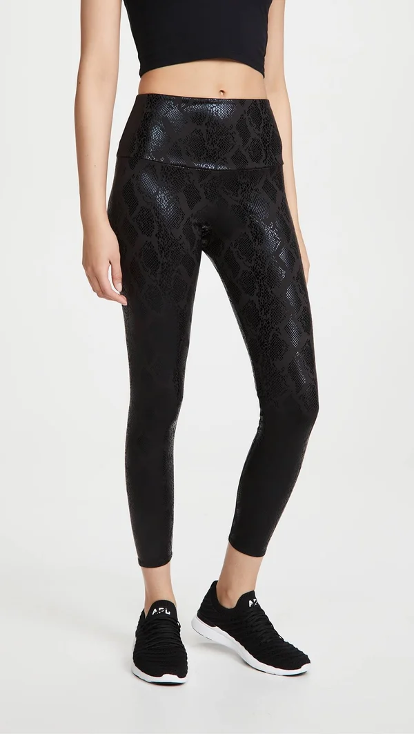 Onzie Foil Midi Legging - Black Snake - Women's