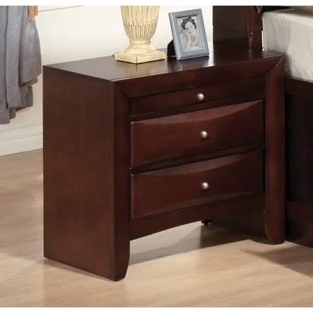 Red Barrel Studio Chew Stoke 2 Drawer Nightstand, Brown