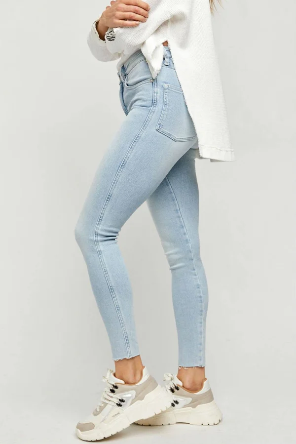 Free People Raw High Rise Jegging - Havanna Blue