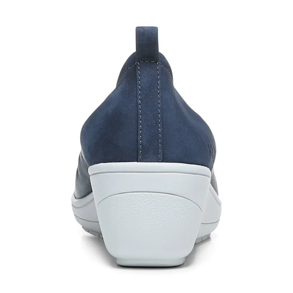 Vionic Jacey Women's Slip-On Wedge Shoe Navy - 5 Medium