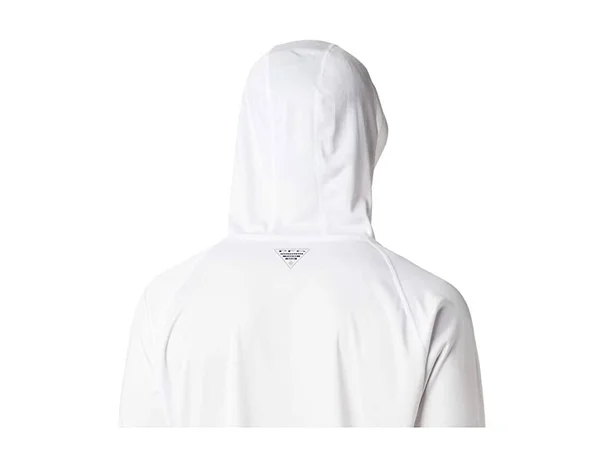 Columbia Terminal Tackle Hoodie S - White, Bright Aqua Logo