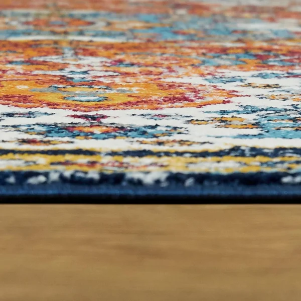 BALTA Telford Teal 7 ft. x 9 ft. Oriental Medallion Area Rug - Blue