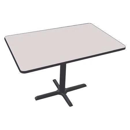 Breakroom Table Correll - Inc. Size: 48x22 W x 30x22 D, Color: Gray Granite