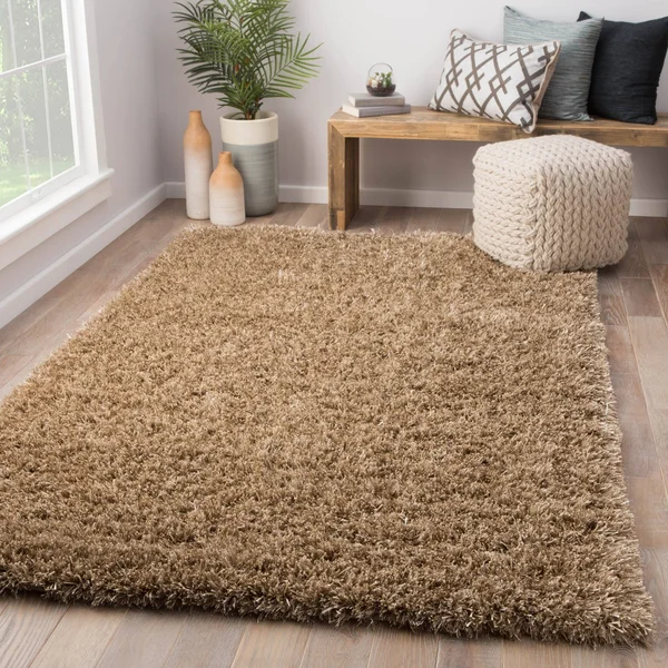 Jrcpl Axel Solid Silver/ Tan Area Rug (5& x 8&)