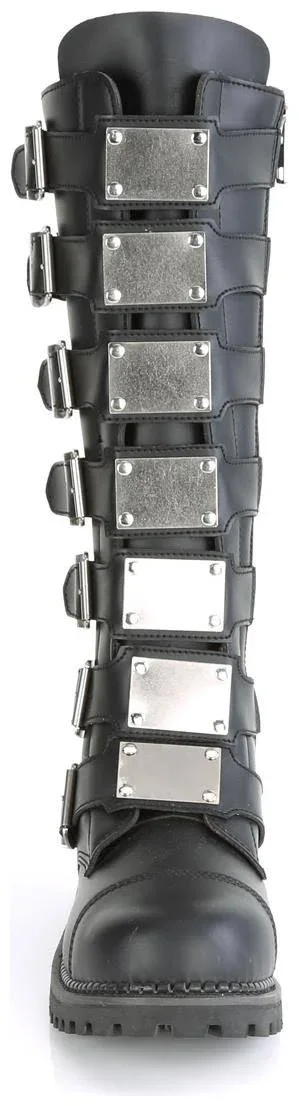 Demonia - Unisex Riot-21MP Boots Black Vegan, Size-12