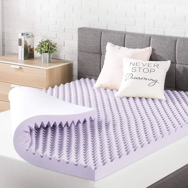 Best Price Mattress Twin XL 3 inch Egg Crate Memory Foam Bed Topper with Lavender Cooling Mattress Pad