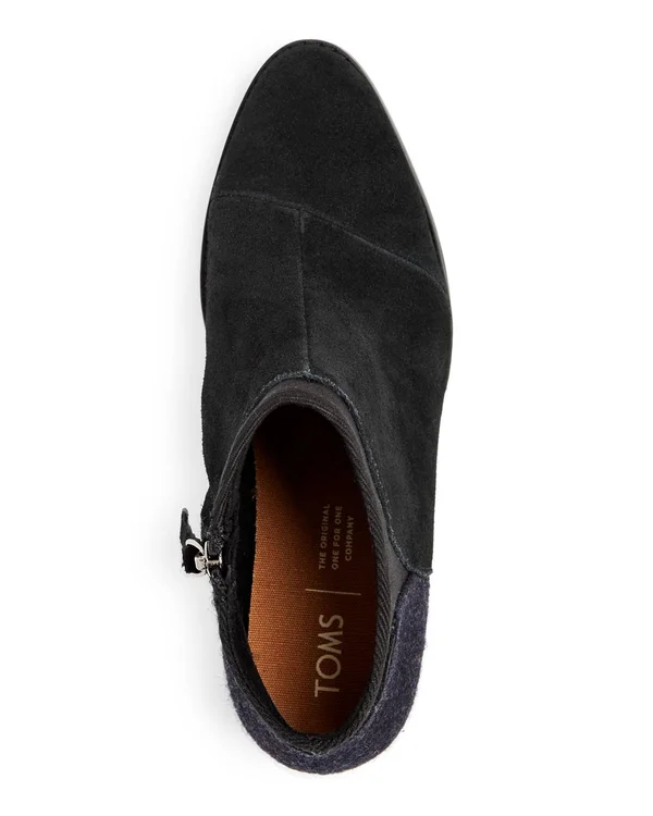 Toms Taupe Gray Suede Women's Loren Booties