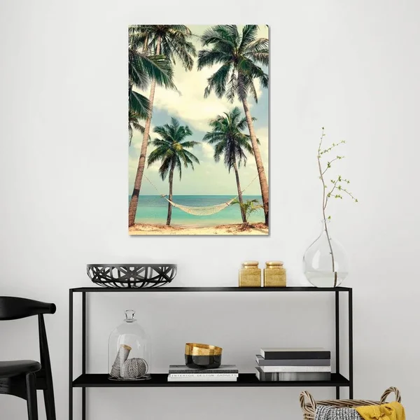 iCanvas Palm Sky III Art by Design Fabrikken Canvas Art Wall Decor ( Floral & Botanical > Tree Art > Palm Trees art)