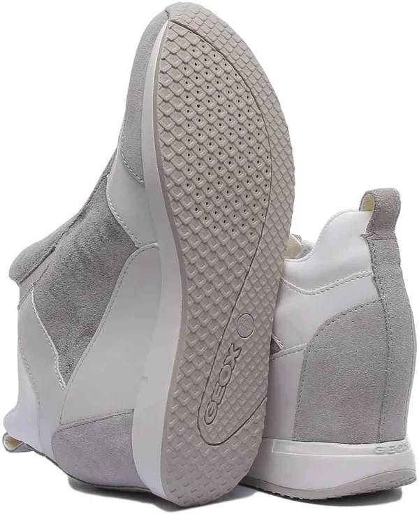 Women's Geox Nydame Wedge Sneaker - Size 10US - Grey