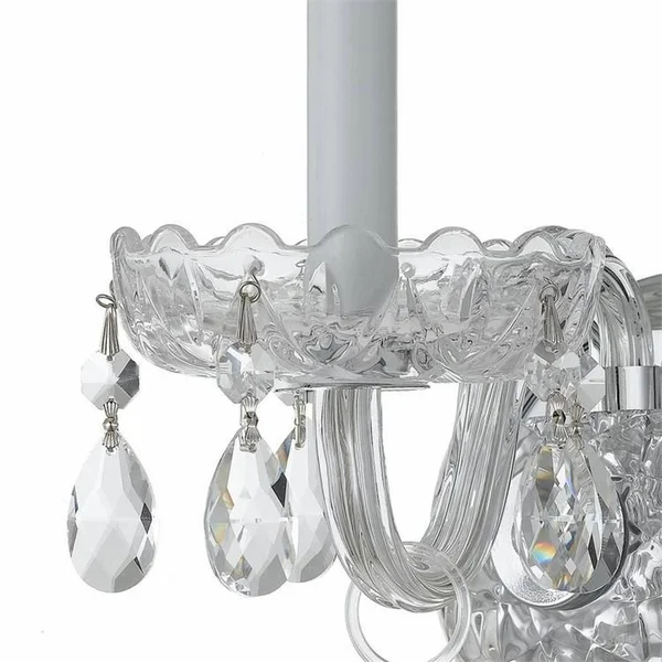 Crystorama 1031-CH-CL-SAQ Traditional Crystal 1 Light Spectra Crystal Chrome Sconce