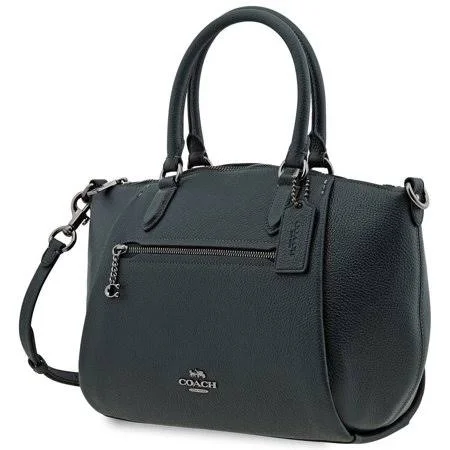 Coach Ladies Elise Satchel in Pine Green Pebble Leather 79316 GMN1A