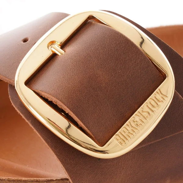 Birkenstock Madrid Big Buckle Oiled Leather Sandals - Cognac
