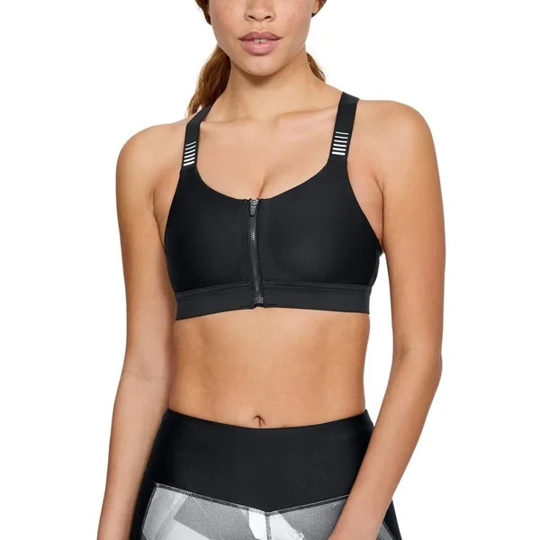 Under Armour Balance High Impact Zip Front Sports Bra - Black (1307227) 34DD
