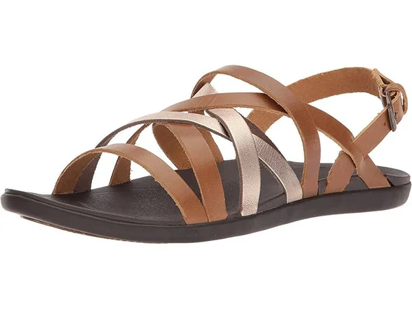 Olukai Women's &Awe &Awe Sandal Sahara/Bubbly 10