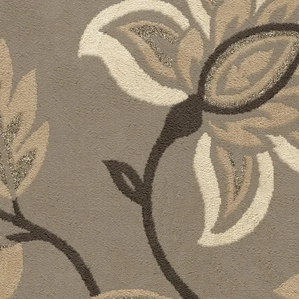 Carolina Weavers Finesse Collection Floweret Grey Area Rug - 5&3 x 7&6 (5 ft 3 in x 7 ft 6 in)
