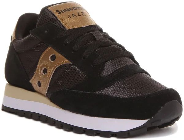 Saucony Jazz Originals Women Black Gold Black Suede - Nylon 36 EU