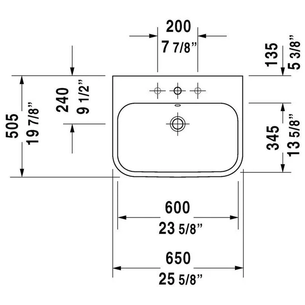 Duravit 2318650087 Happy D.2 Bathroom Sink White