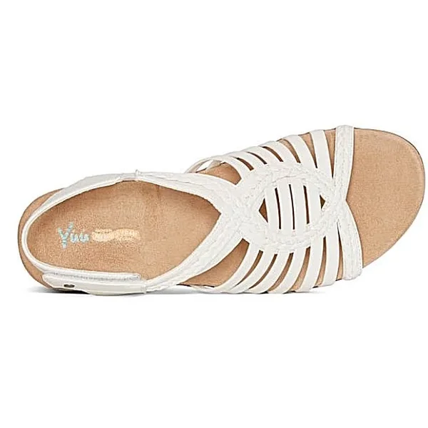 Yuu Heidi Womens Strap Sandals, 10 Medium, White