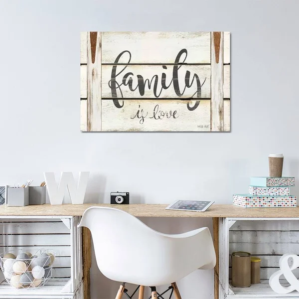 Cindy Jacobs Canvas Wall Decor Prints - Family Is Love ( Inspirational & Motivational Wall Art > Family & Parenting