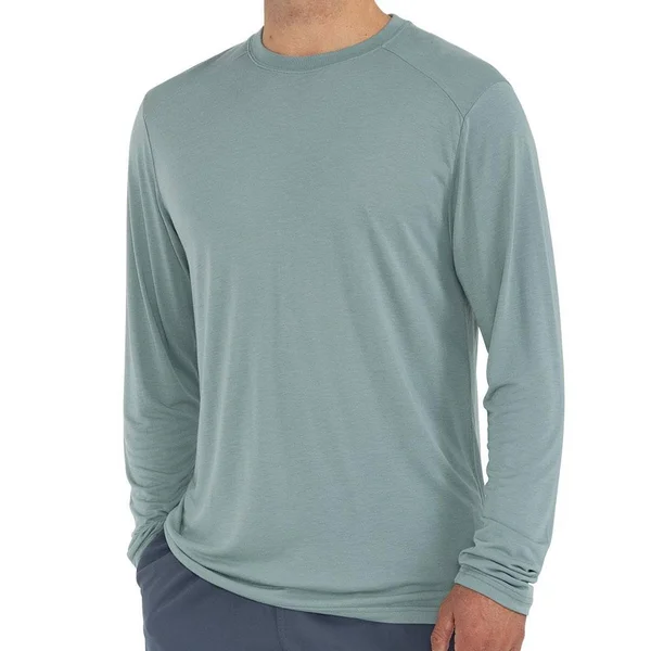 Free Fly Men's Bamboo Lightweight Long Sleeve Sea Glass - S