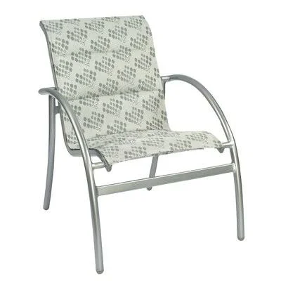 Woodard Tribeca Padded Stacking Patio Dining Chair; Augustine Frost