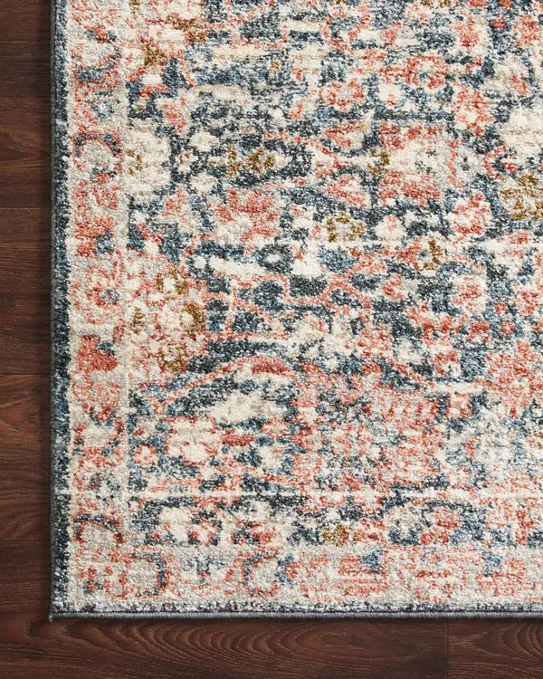 Loloi II Saban SAB-03 Navy Rust Rug - 5 ft 3 in x 5 ft 3 in Round