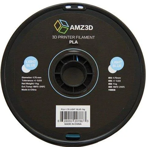 AMZ3D 1 75mm Light Blue Pla 3D Printer Filament 1kg Spool 2 lbs Dimensional Accuracy 0 03mm