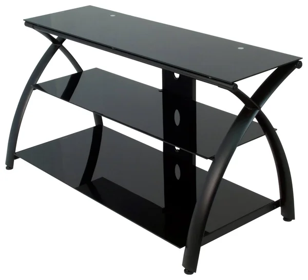 Studio Designs Futura TV Stand, Black, Black Glass