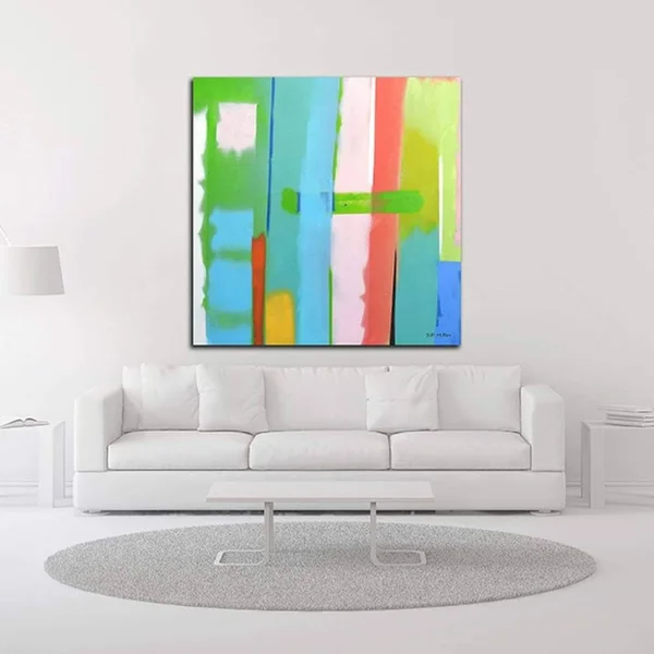 18x22 x 18x22 Urban Summer 12 by Gill Miller Print on Canvas