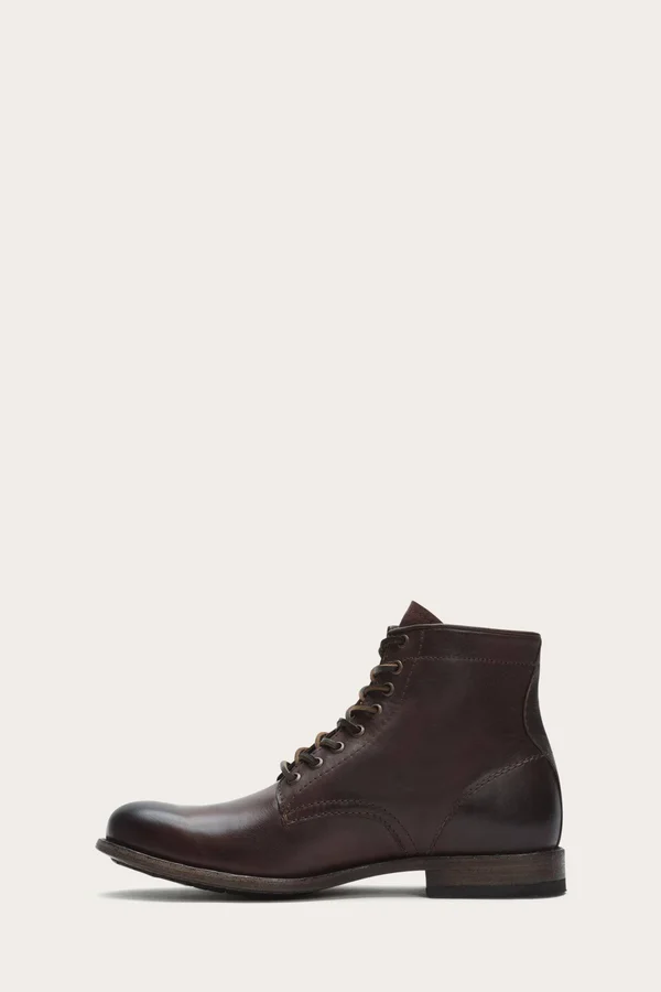 Frye Tyler Lace Up Boots in Dark Brown - Men's Size 7